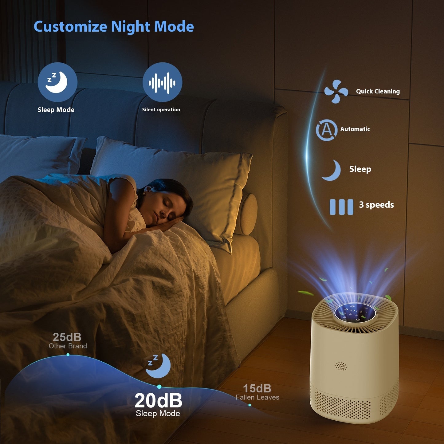 Home Fashion Air Purifier Wifi Smart APP Control