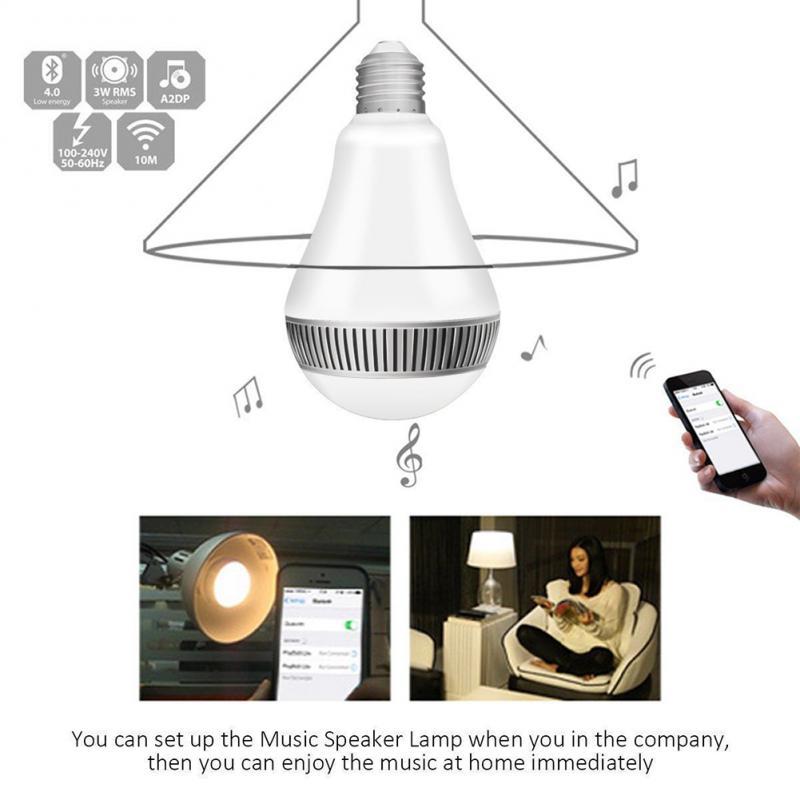 Smart LED colorful bulb bluetooth wireless speaker